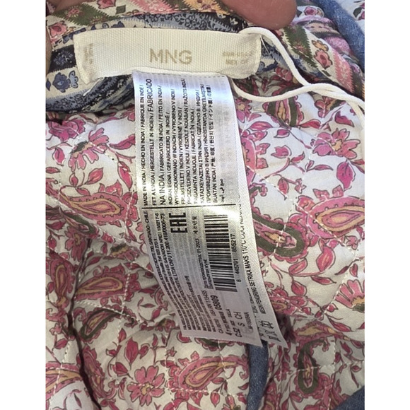 Mango Reversible Multi-Color Floral Long Sleeve Quilted Jacket TikTok Trendy SM - Picture 9 of 12